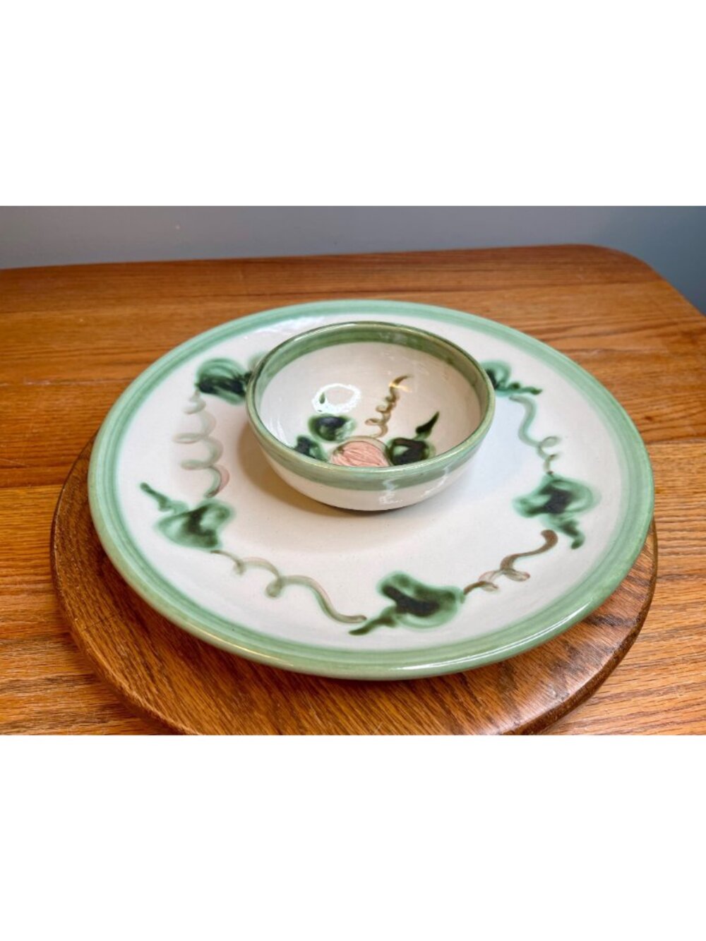 Louisville Stoneware HARVEST or PEAR Chip and Dip Serving Tray Platter, 12", Hea - Picture 11 of 16